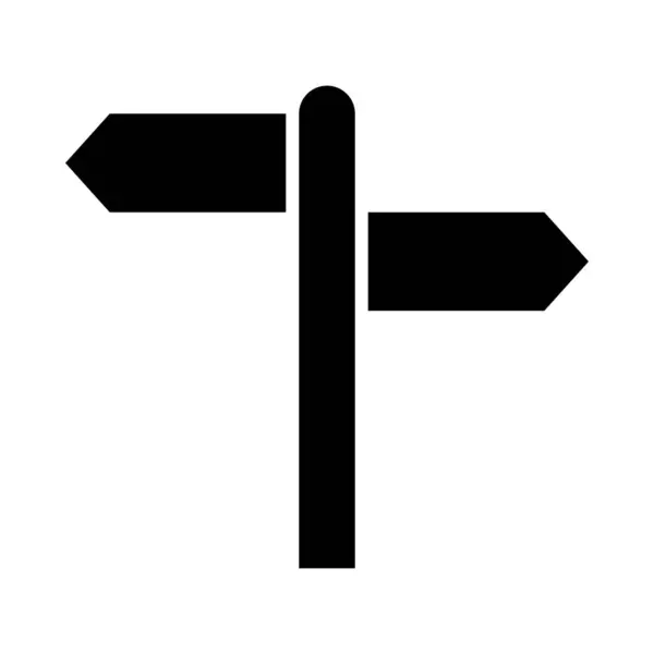 Icône Vectorielle Glyphe Signe Directionnel Pour Usage Personnel Commercial — Image vectorielle