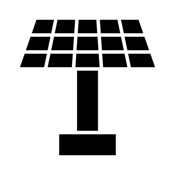 Icono Del Glifo Del Vector Del Panel Solar Para Uso — Vector de stock