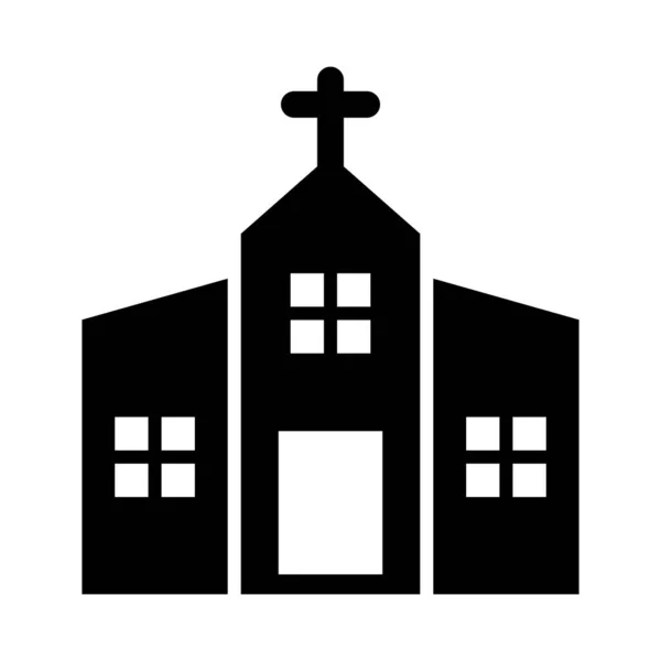 Kościół Vector Glyph Ikona Użytku Osobistego Komercyjnego — Wektor stockowy