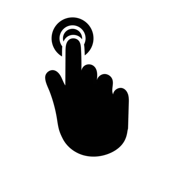 Tippen Sie Auf Vector Glyph Icon Für Den Persönlichen Und — Stockvektor