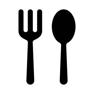 Kişisel ve ticari kullanım için çatal bıçak vektör simgesi simgesi