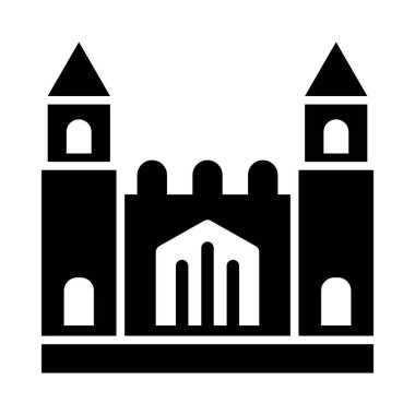 Kişisel ve Ticari Kullanım için Kale Vektörü Kabartma Simgesi