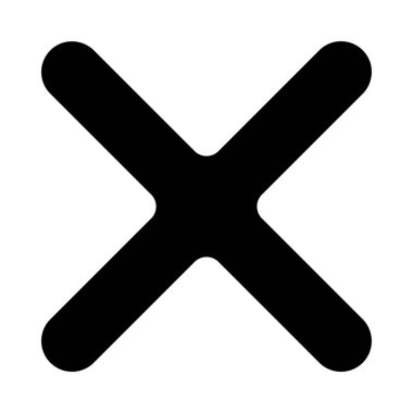 Kişisel ve Ticari Kullanım İçin Çapraz Vektör Simgesi