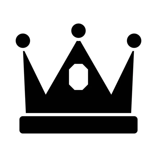 Crown Vector Glyph Icon Für Den Persönlichen Und Kommerziellen Gebrauch — Stockvektor