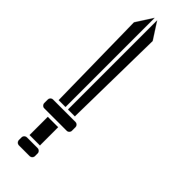 Icono Glifo Vectorial Espada Para Uso Personal Comercial — Archivo Imágenes Vectoriales