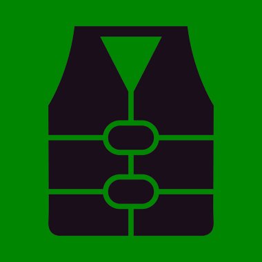 Kişisel ve ticari kullanım için yelek vektörü kabartma simgesi