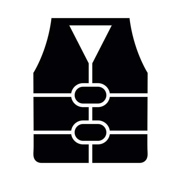 Vest Vector Glyph Icon Personal Commercial Use — 스톡 벡터