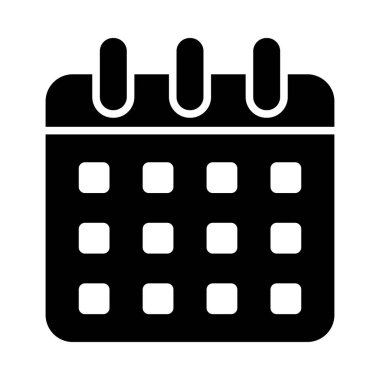 Kişisel ve Ticari Kullanım İçin Takvim Vektörü Kabartma Simgesi