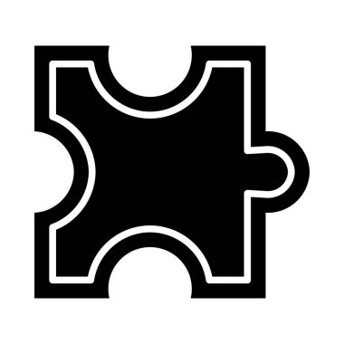 Kişisel ve Ticari Kullanım için Yapboz Vektörü Glyph Simgesi