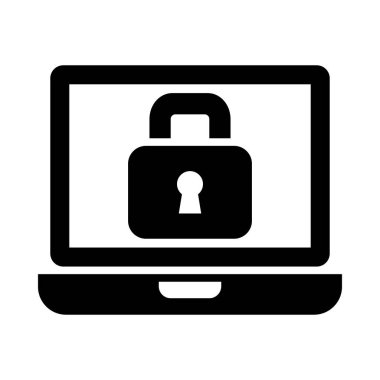 Kişisel ve ticari kullanım için Çevrimiçi Güvenlik Vektörü Glyph Simgesi