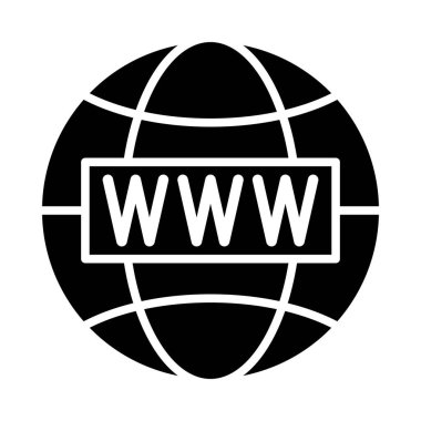 Kişisel ve Ticari Kullanım İçin Www Vektör Kabartma Simgesi