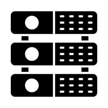 Kişisel ve Ticari Kullanım İçin Sunucu Vektör Kabartma Simgesi