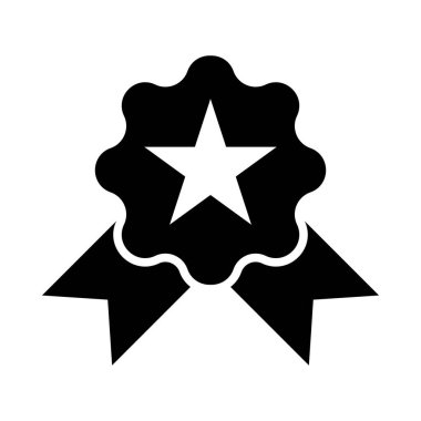 Kişisel ve ticari kullanım için Rozet Vektörü Glyph Simgesi