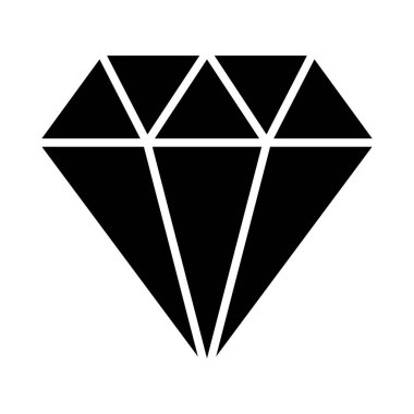 Kişisel ve ticari kullanım için Diamond Vector Glyph Simgesi