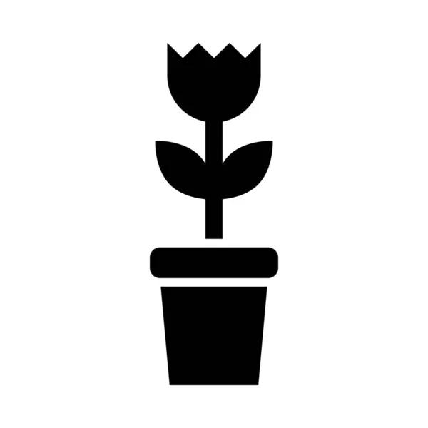 Flower Vector Glyph Icono Para Uso Personal Comercial — Vector de stock