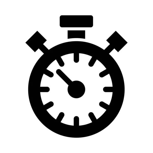 Εικονίδιο Διάνυσμα Χρονόμετρου Glyph Για Προσωπική Και Εμπορική Χρήση — Διανυσματικό Αρχείο