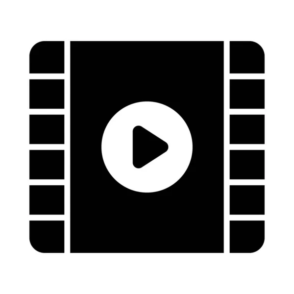 Video Vector Glyph Icon Para Uso Personal Comercial — Vector de stock