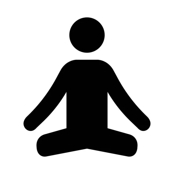 Meditation Vektor Glyf Ikon För Personligt Och Kommersiellt Bruk — Stock vektor