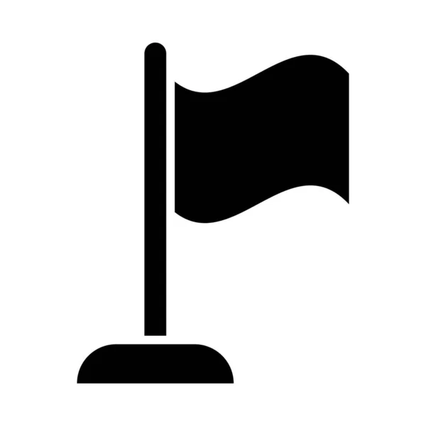 Bandera Vector Glyph Icon Para Uso Personal Comercial — Vector de stock