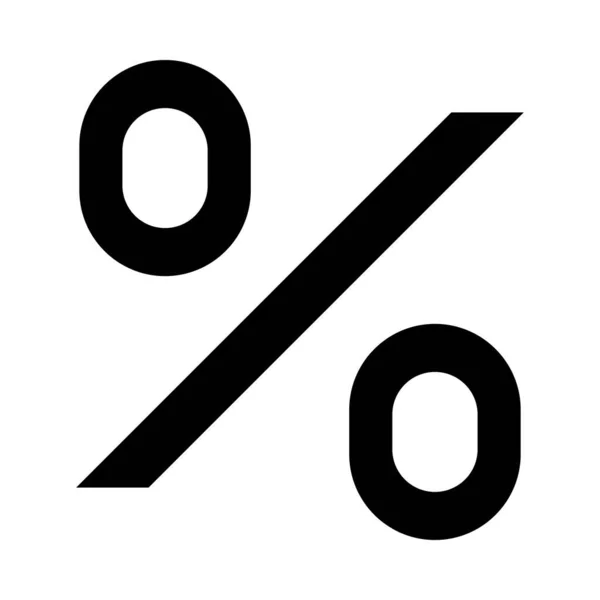 Prozentual Vector Glyph Icon Für Den Persönlichen Und Kommerziellen Gebrauch — Stockvektor