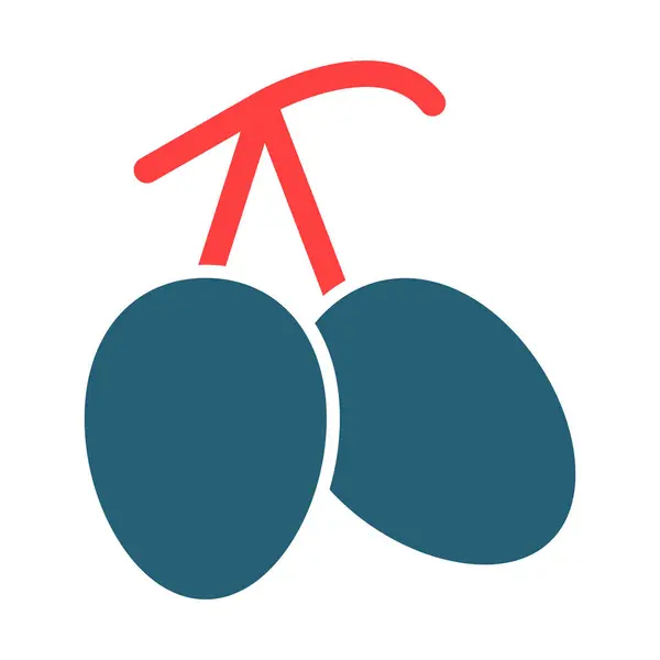 Kumquat Glyph Dvě Barevné Ikony Pro Osobní Komerční Použití — Stockový vektor