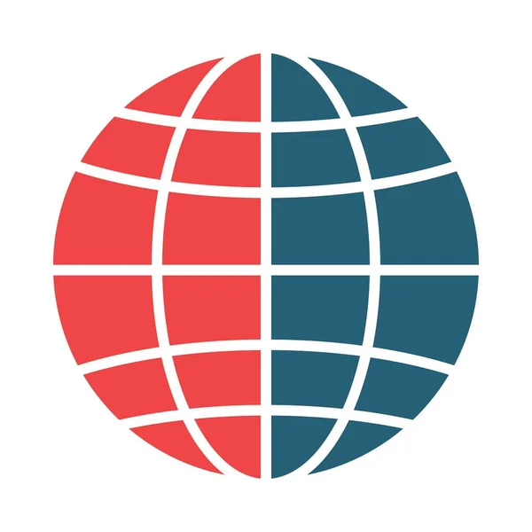 Wereldwijde Verzending Glyph Two Color Icon Voor Persoonlijk Commercieel Gebruik — Stockvector