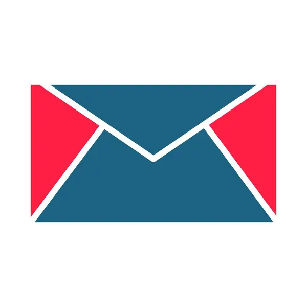 Электронная Почта Глиф Два Цвета Значок Личного Коммерческого Использования — стоковый вектор