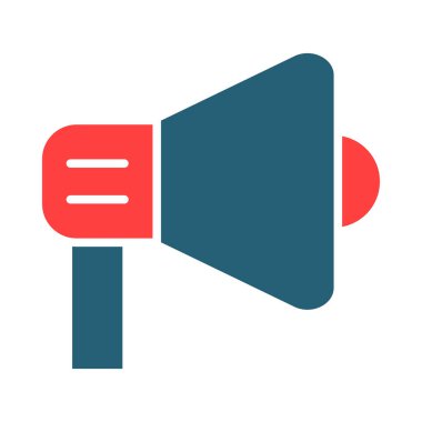 Kişisel ve Ticari Kullanım İçin Sözcü Glyph İki Renk Simgesi