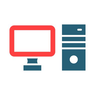 Kişisel ve Ticari Kullanım İçin Bilgisayar Kabartması İki Renk Simgesi