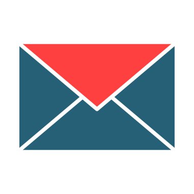 Kişisel ve ticari kullanım için Zarf Kabartma İki Renk Simgesi