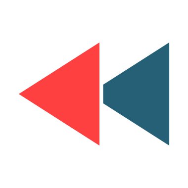 Kişisel ve Ticari Kullanım İçin Geriye Doğru 2 Renk Simgesi