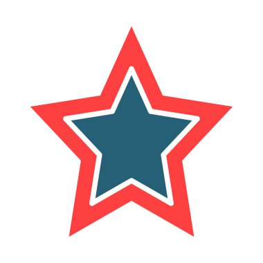 Kişisel ve Ticari Kullanım İçin Star Glyph İki Renk Simgesi