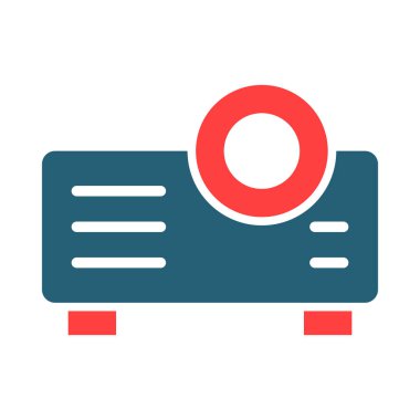 Kişisel ve Ticari Kullanım İçin Projektör Glyph İki Renk Simgesi