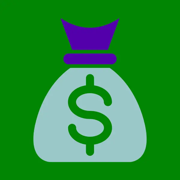 Money Bag Glyph Two Color Icon Für Den Persönlichen Und — Stockvektor