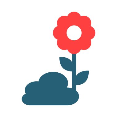 Kişisel ve Ticari Kullanım İçin Bahar Sembolü İki Renk Simgesi