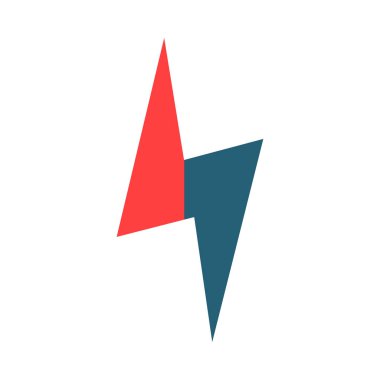 Kişisel ve ticari kullanım için Şimşek Düğmesi Sembolü İki Renk Simgesi