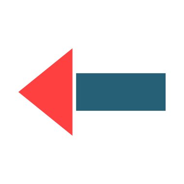 Kişisel ve ticari kullanım için Sol Ok Kabartma İki Renk Simgesi