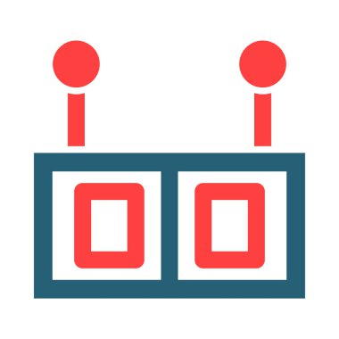 Kişisel ve Ticari Kullanım İçin Puan Tablosu 2 Renk Simgesi