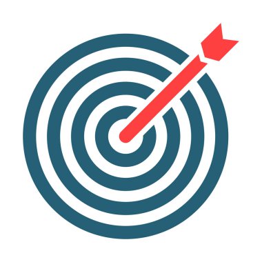 Dart Sembolü Kişisel ve Ticari Kullanım İçin İki Renk Simgesi