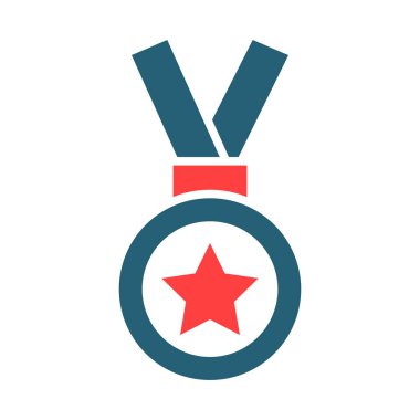 Kişisel ve ticari kullanım için Madalya Sembolü İki Renk Simgesi