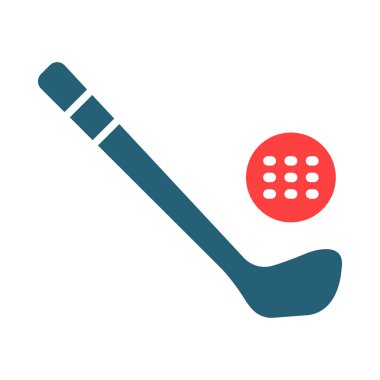 Kişisel ve Ticari Kullanım İçin Golf Sembolü İki Renk Simgesi