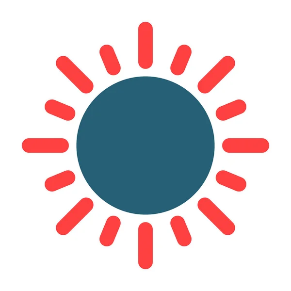 Sun Glyph Two Color Icon Für Den Persönlichen Und Kommerziellen — Stockvektor