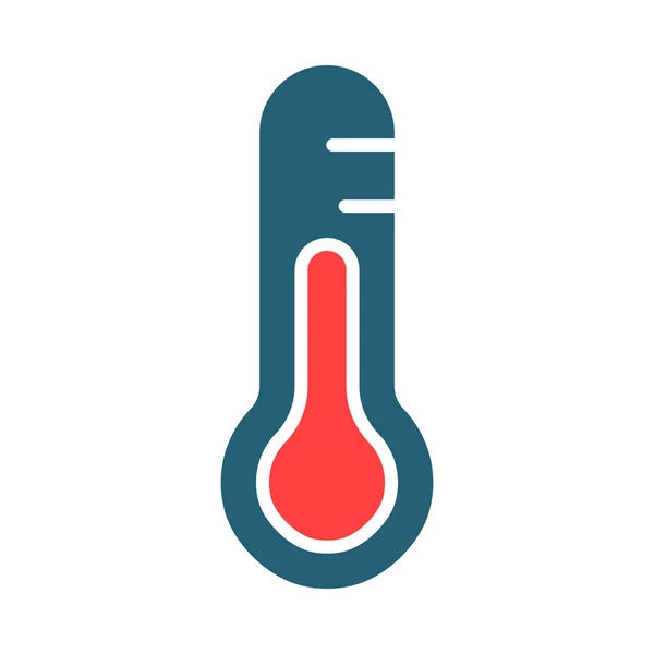 Varm Temperatur Glyph Två Färg Ikonen För Personligt Och Kommersiellt — Stock vektor