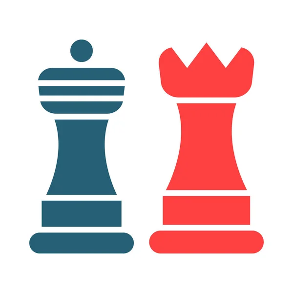 チェス グリフ個人的および商業使用のための2色のアイコン — ストックベクタ