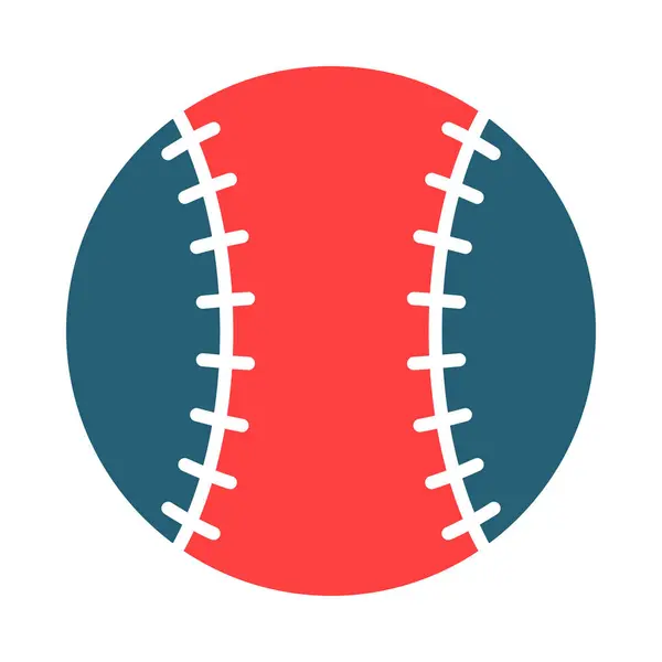 Glyphe Baseball Deux Icônes Couleur Pour Usage Personnel Commercial — Image vectorielle