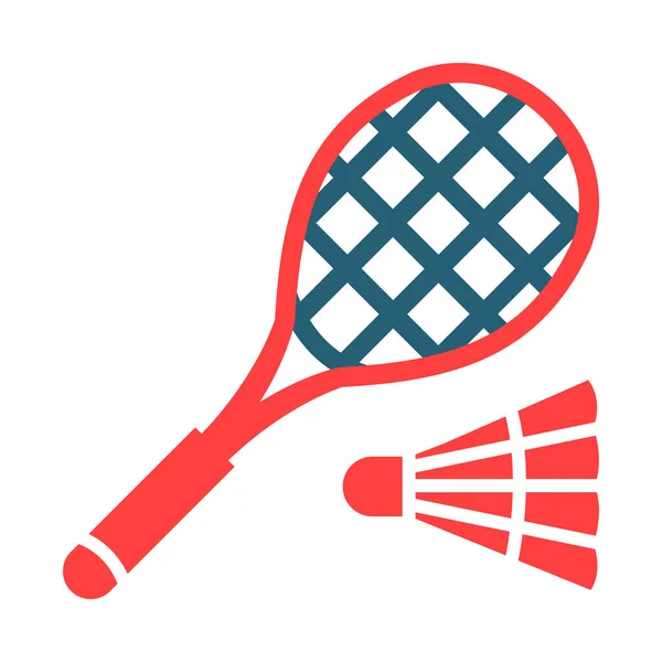 Badminton Glyphe Icône Deux Couleurs Pour Usage Personnel Commercial — Image vectorielle