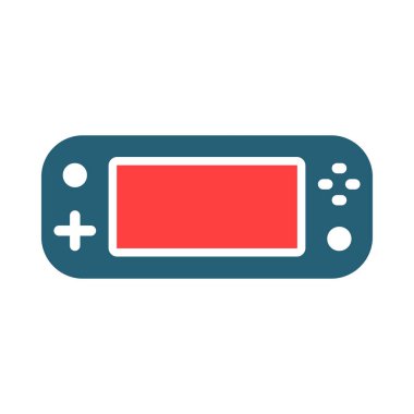 Kişisel ve ticari kullanım için Oyun Konsolu Kabartma İki Renk Simgesi