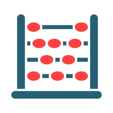 Kişisel ve ticari kullanım için Abaküs Sembolü İki Renk Simgesi