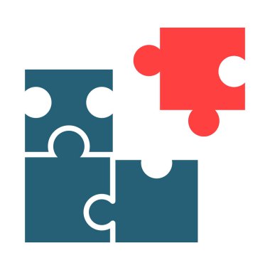 Kişisel ve ticari kullanım için Yapboz Kabartma İki Renk Simgesi