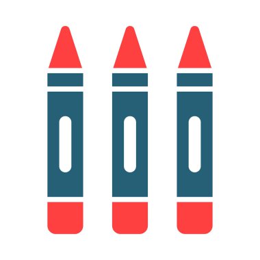 Kişisel ve ticari kullanım için Boya Kalemleri İki Renk Simgesi